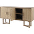 Libra Dowell Four Door Mindi Wood Buffet Cabinet With Parquetry Design