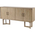 Libra Dowell Four Door Mindi Wood Buffet Cabinet With Parquetry Design