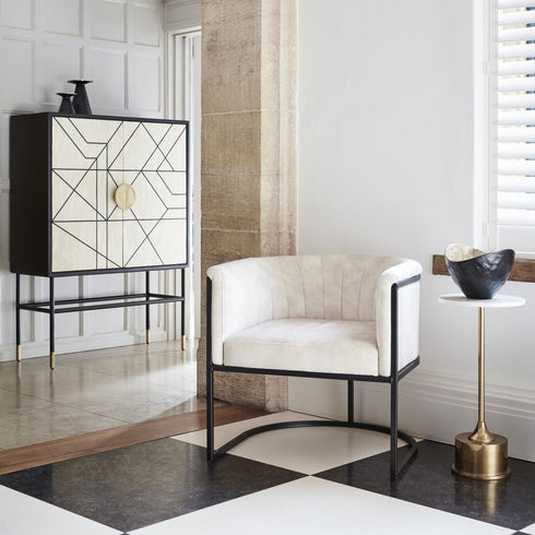 Libra Rialto Bone Bar Cabinet