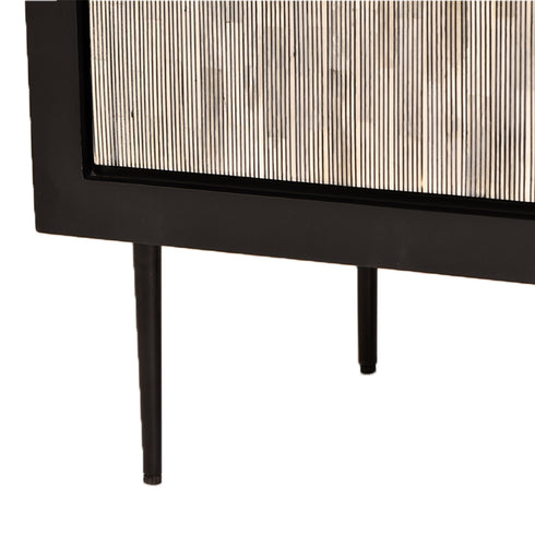 Libra Piaggio Bone Inlay Pin Striped Cabinet