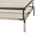 Libra Belgravia Stainless Steel and Glass Square Coffee Table 120x120x42cm