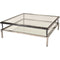 Libra Belgravia Stainless Steel and Glass Square Coffee Table 120x120x42cm