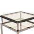 Libra PROMO Belgravia Stainless Steel and Glass Square Side Table 65x65x55cm