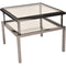 Libra PROMO Belgravia Stainless Steel and Glass Square Side Table 65x65x55cm