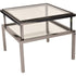 Libra PROMO Belgravia Stainless Steel and Glass Square Side Table 65x65x55cm