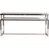 Libra Belgravia Stainless Steel and Glass Console Table 160x45x76cm