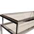 Libra Belgravia Stainless Steel and Glass Console Table 160x45x76cm