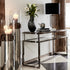Libra Belgravia Stainless Steel and Glass Console Table 160x45x76cm