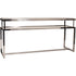 Libra Belgravia Stainless Steel and Glass Console Table 160x45x76cm