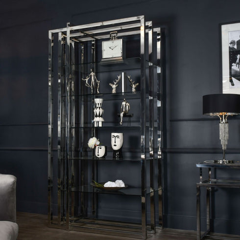 Libra PROMO Belgravia Steel and Glass Display Unit 120x60x230cm