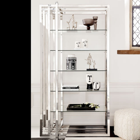 Libra PROMO Belgravia Steel and Glass Display Unit 120x60x230cm