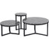 Libra Shoreditch Black Metal and Grey Travisso Coffee Table, Large