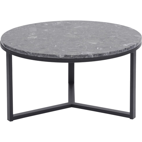 Libra Shoreditch Black Metal and Grey Travisso Coffee Table, Large