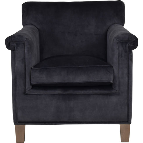 Libra Lytham Club Chair Coal Velvet