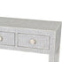 Libra Floreat Bone Inlay Four Drawer Grey Console