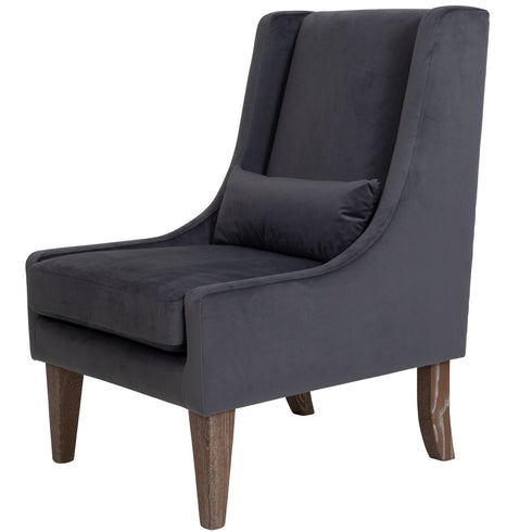 Libra Benson Grey Velvet Occasional Chair