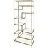 Libra Ullswater Iron Shelving Unit Aged Champagne Finish, Floating Glass Shelves