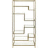 Libra Ullswater Iron Shelving Unit Aged Champagne Finish, Floating Glass Shelves