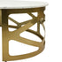 Libra Metropolitan Coffee Table Metallic Champagne Finish with Off-White Marble
