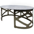 Libra Metropolitan Coffee Table Metallic Black Nickel Finish with Grey Marble