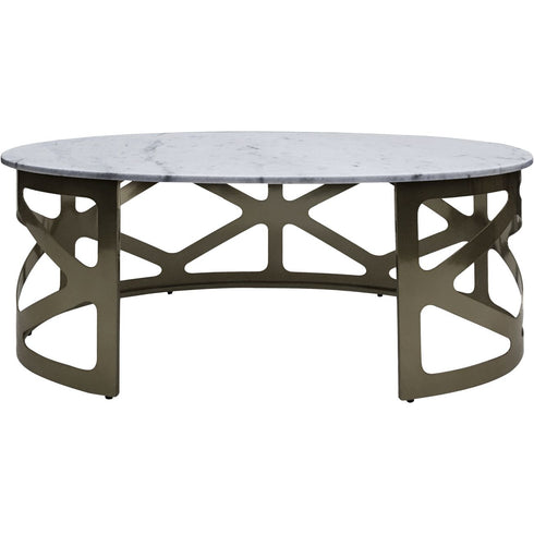 Libra Metropolitan Coffee Table Metallic Black Nickel Finish with Grey Marble