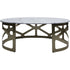 Libra Metropolitan Coffee Table Metallic Black Nickel Finish with Grey Marble