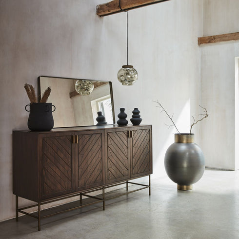 Libra Japandi Four Door Wooden Cabinet