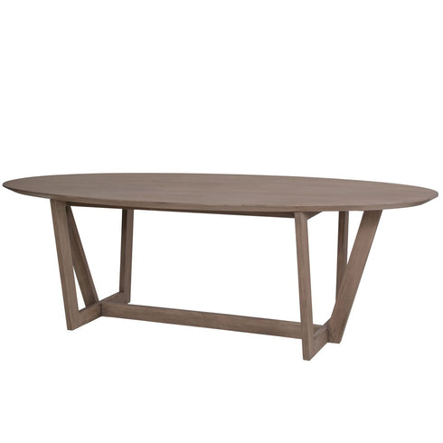 Libra Ovate six seater wooden dining Table