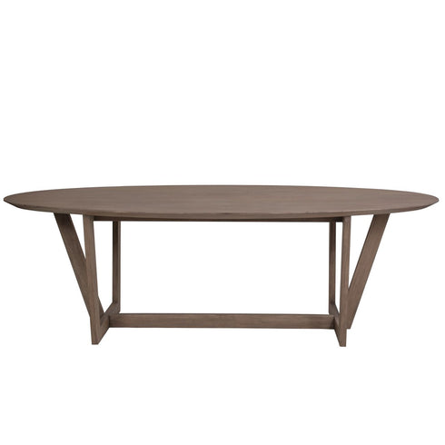 Libra Ovate six seater wooden dining Table