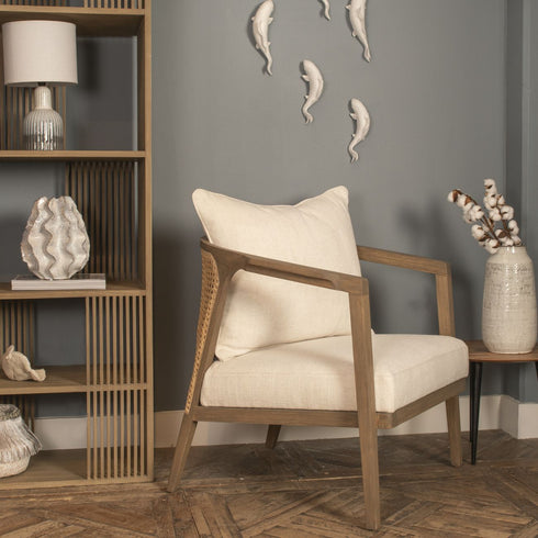 Libra Cove Armchair with Calico Cushions