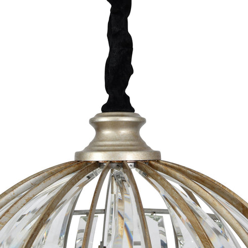 Libra Georgia Aged Silver Pendant Chandelier – E14 40W