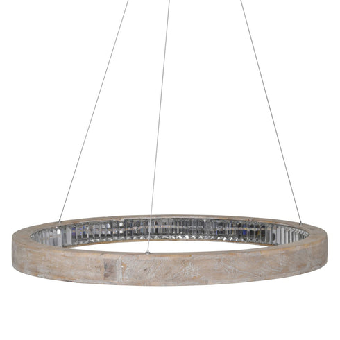 Libra Emma Turned Wooden Ring Chandelier – LED 60W