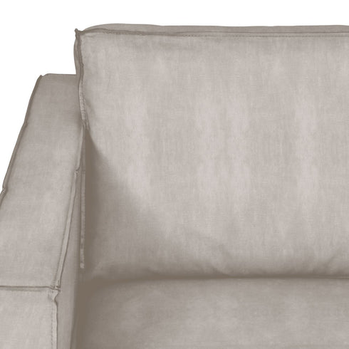 Libra Flanders 220 Ivory Velvet Sofa