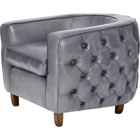 Libra Helix Chester Club Chair Concrete Leather
