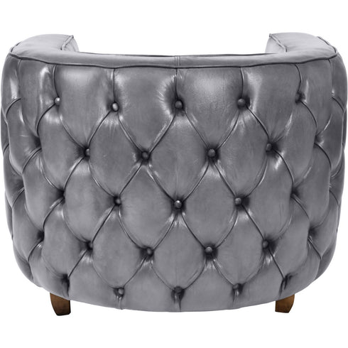 Libra Helix Chester Club Chair Concrete Leather