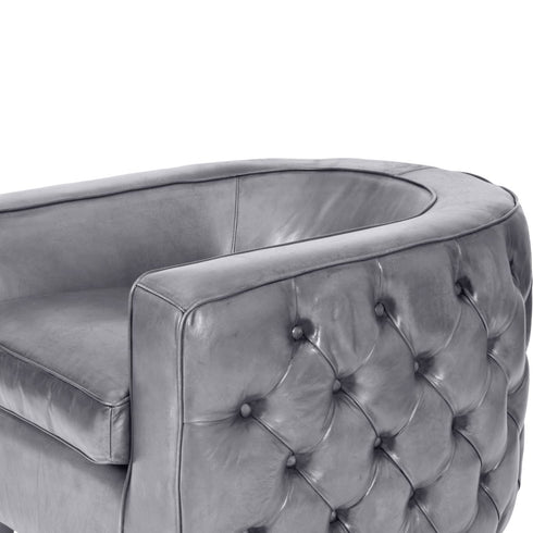 Libra Helix Chester Club Chair Concrete Leather