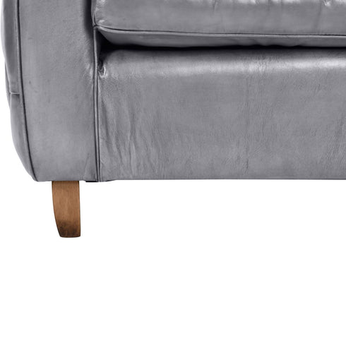 Libra Helix Chester Club Chair Concrete Leather