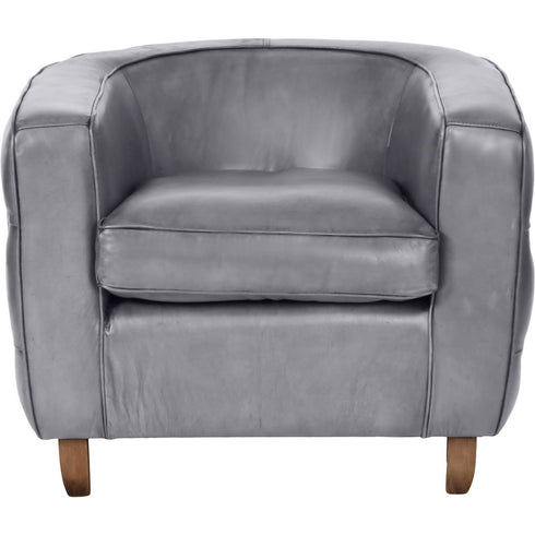 Libra Helix Chester Club Chair Concrete Leather
