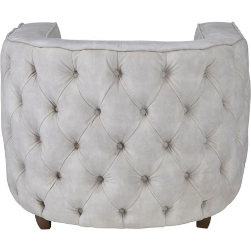 Libra Helix Chester Club Chair Ivory Velvet