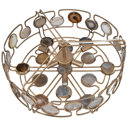 Libra Agate Round Pendant – E14 40W