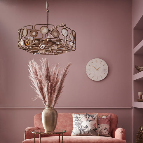 Libra Agate Round Pendant – E14 40W