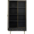 Libra Hartley Iron and Reeded Glass Tall Cabinet