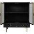 Libra Hartley Iron and Reeded Glass Short Cabinet