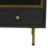 Libra Hartley Iron and Reeded Glass Short Cabinet