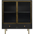 Libra Hartley Iron and Reeded Glass Short Cabinet