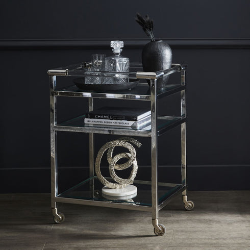 Libra Tamara Nickel Drinks Trolley