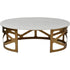 Libra Metropolitan Coffee Table Satin Bronze Finish with Off-White Marble