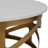 Libra Metropolitan Coffee Table Satin Bronze Finish with Off-White Marble