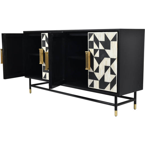 Libra Wolseley Bone Inlay Four Door Buffet Cabinet