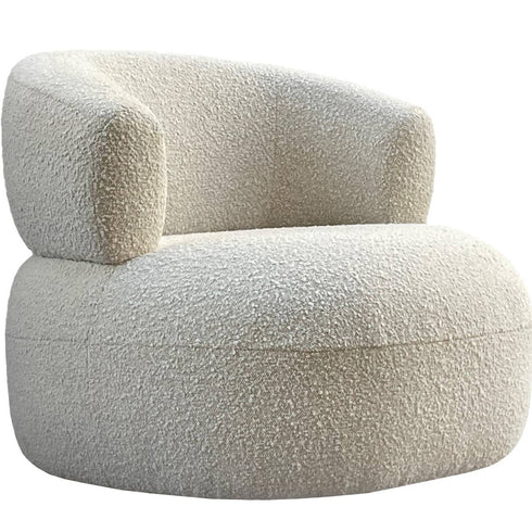 Libra Luna Occasional Chair in Boucle Ivory